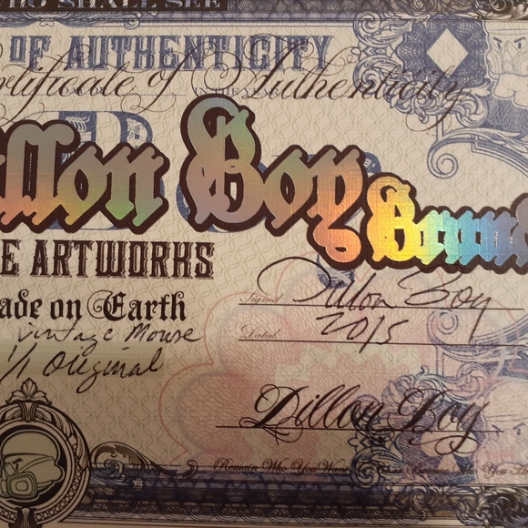 Disney Dillon Boy Mickey Large ORIGINAL W/COA - Picture 7 of 8